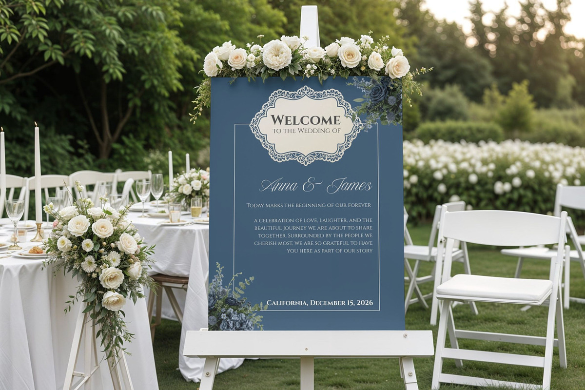 Navy Blue Wedding Website Invitation, a Landing Page Template by Everyday Perfection (Photo 10 of 13)