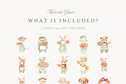 Pizza Shower Cute Pizzeria Animals, a Food Illustration by Invite to Clipart (Thumbnail 4 of 8)