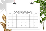 2026 8.5x11 Inch Blank Calendar Temp, a Stationery Template by Running With Foxes (Thumbnail 6 of 8)