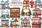 Cozy Winter Town Clipart, an Illustration by Daily.Designs (Thumbnail 1 of 5)
