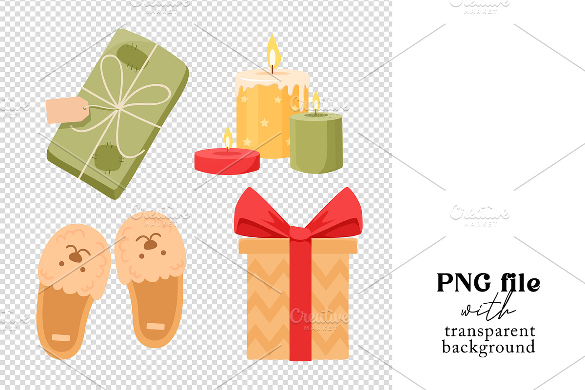 Christmas icons collection, a Seasonal Illustration by Elen_Art (Photo 2 of 3)