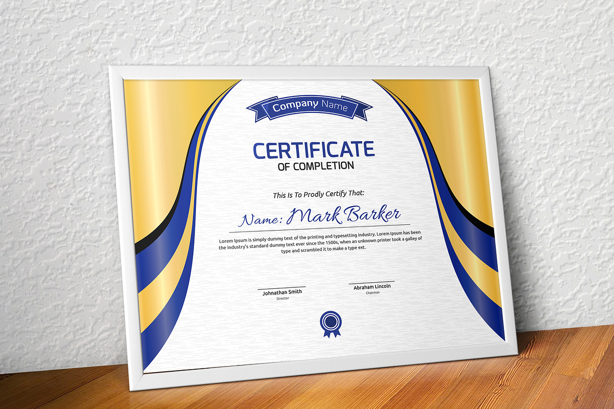 Certificate Word | PSD | AI, a Stationery Template by Curve Design (Photo 3 of 4)