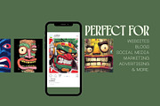 120 Tropical Tiki Mask Illustrations, a Decorative Illustration by Incomelion (Thumbnail 17 of 20)