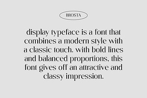 Brosta Serif Fonts