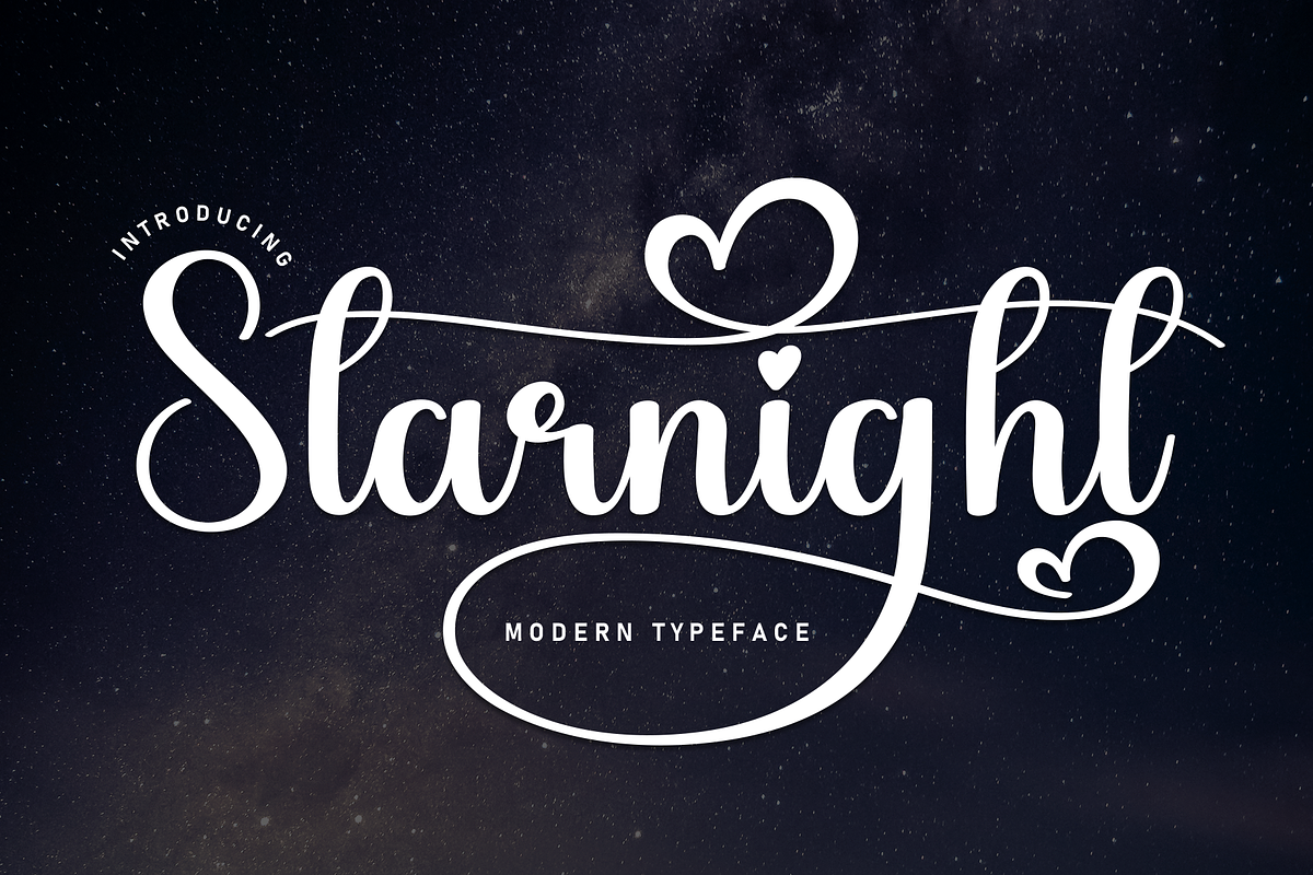 Starnight | Script Font, a Handwritten Font by Scratchones (Photo 1 of 9)