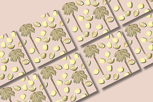 Desert Lemon, Tropical Fruit Pattern