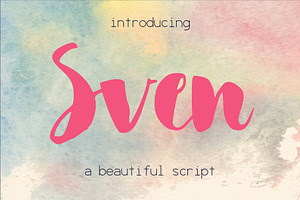 Sven Font, a Script Font by SophieSaxo