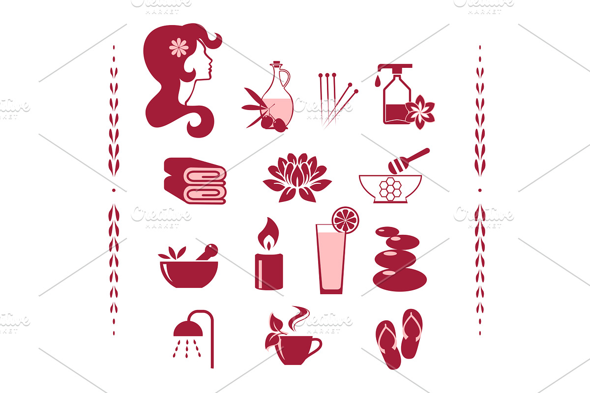 Vector spa icons set., an Object Graphic by RODINA (Photo 1 of 3)