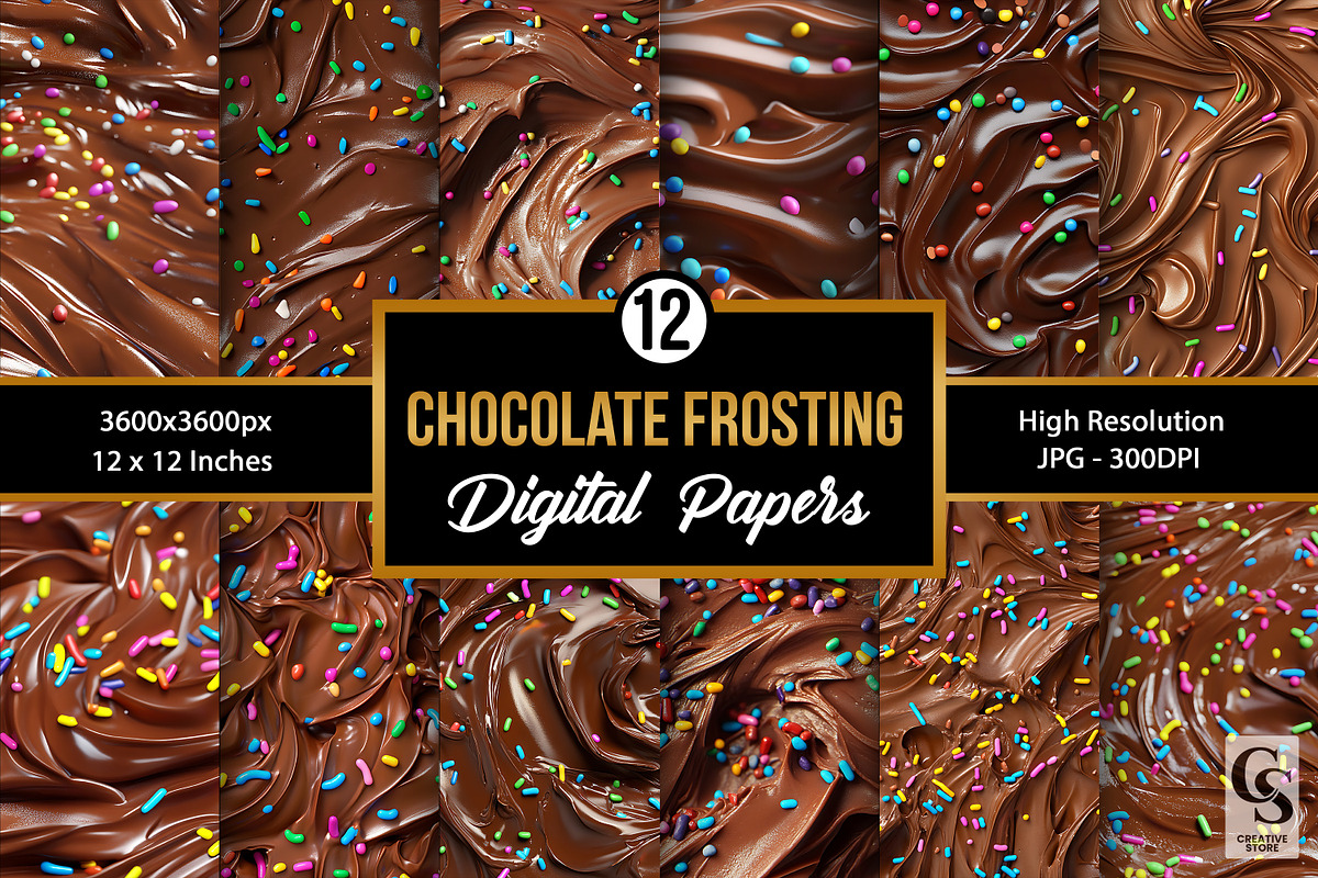Chocolate Frosting Seamless Texture, a Background Graphic by Creative Store (Photo 1 of 5)