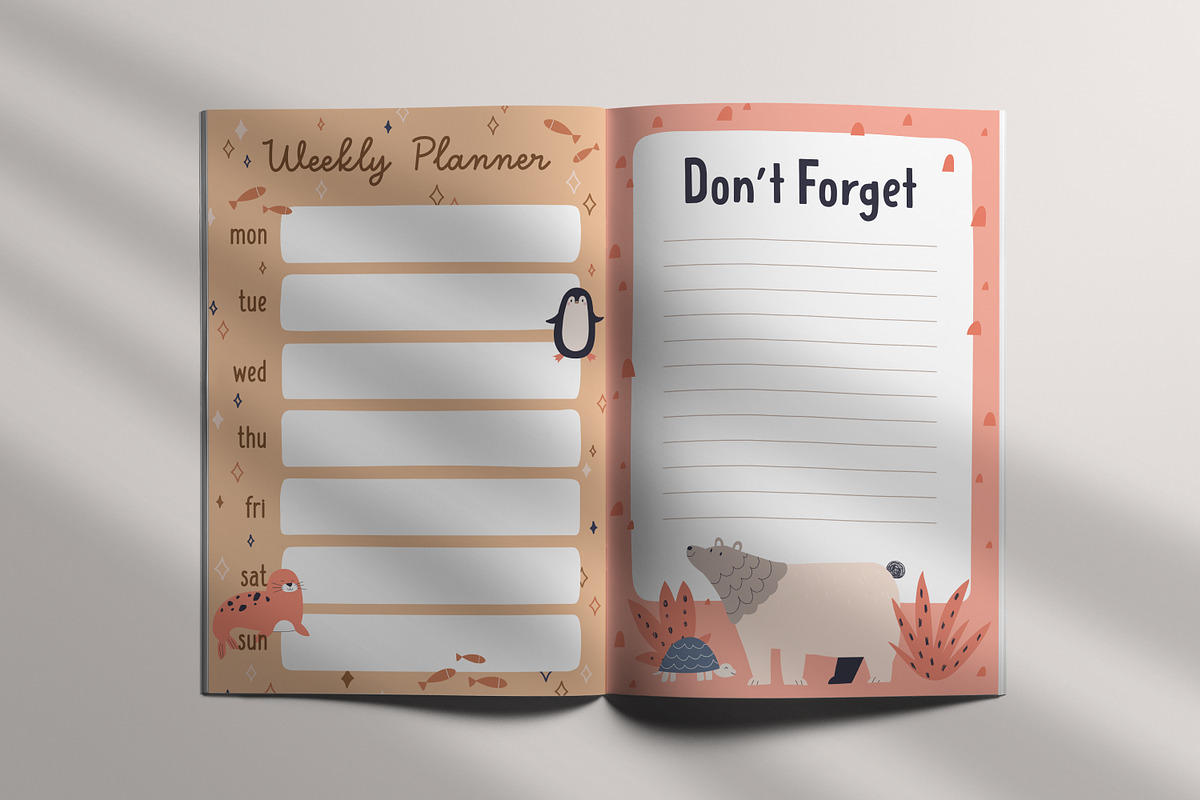 Planner and diary page templates set, a Decorative Illustration by Good Studio (Photo 6 of 7)