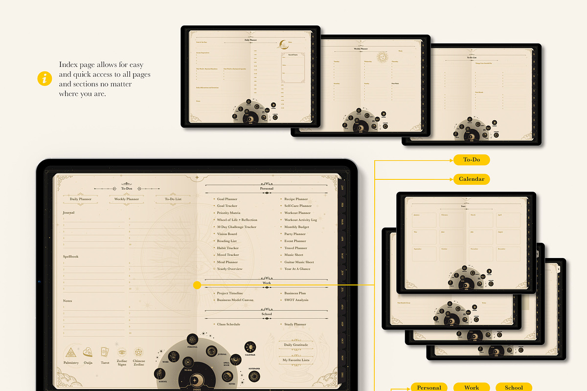 Life+ Arcane Undated Planner, a Presentation Template by Bichin (Photo 2 of 10)