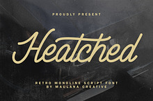 Heatched Monoline Script Font Retro
