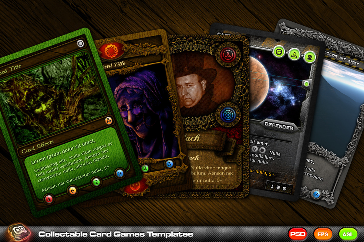 Collectable Card Games Templates, a Card Template by quicky