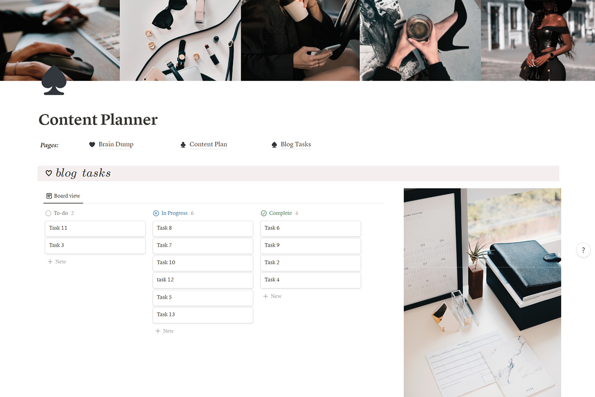 Content Planner for Notion, a Templates & Theme by AestheticOrganizer (Photo 4 of 11)