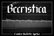 Becristica Blackletter Font, a Blackletter Font by Becris (Thumbnail 1 of 6)