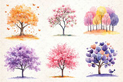 Pastel Spring Trees Clipart, an Illustration by Dream Creation (Thumbnail 4 of 5)