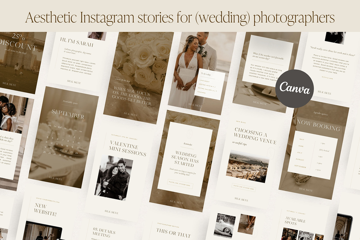 Aesthetic Instagram Story Templates, a Social Media Template by Wonderlik Webdesign (Photo 1 of 10)
