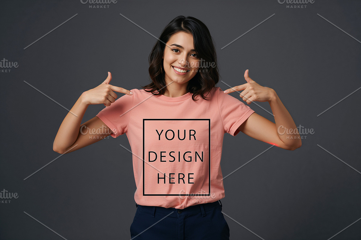 T-Shirt Mockup - Peach Edition, a Shirt Mockup by ForhadGFX (Photo 10 of 12)