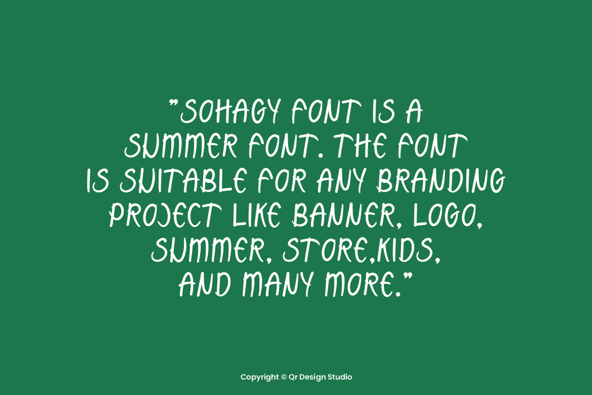 Sohagy - Summer Font, a Sans Serif Font by QR Design Studio (Photo 4 of 6)