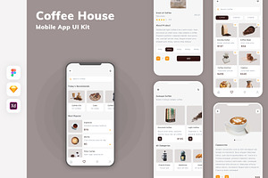 Coffee House Mobile App UI Kit