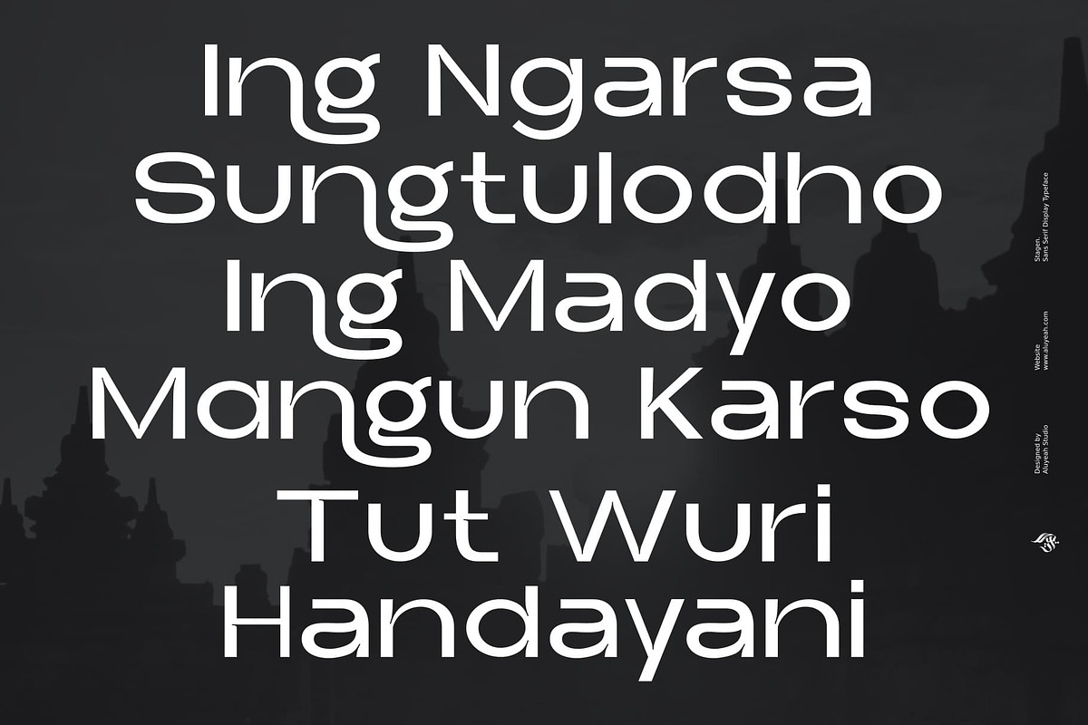 Stagen | Modern Display Sans Serif, a Sans Serif Font by Aluyeah Studio (Photo 13 of 15)