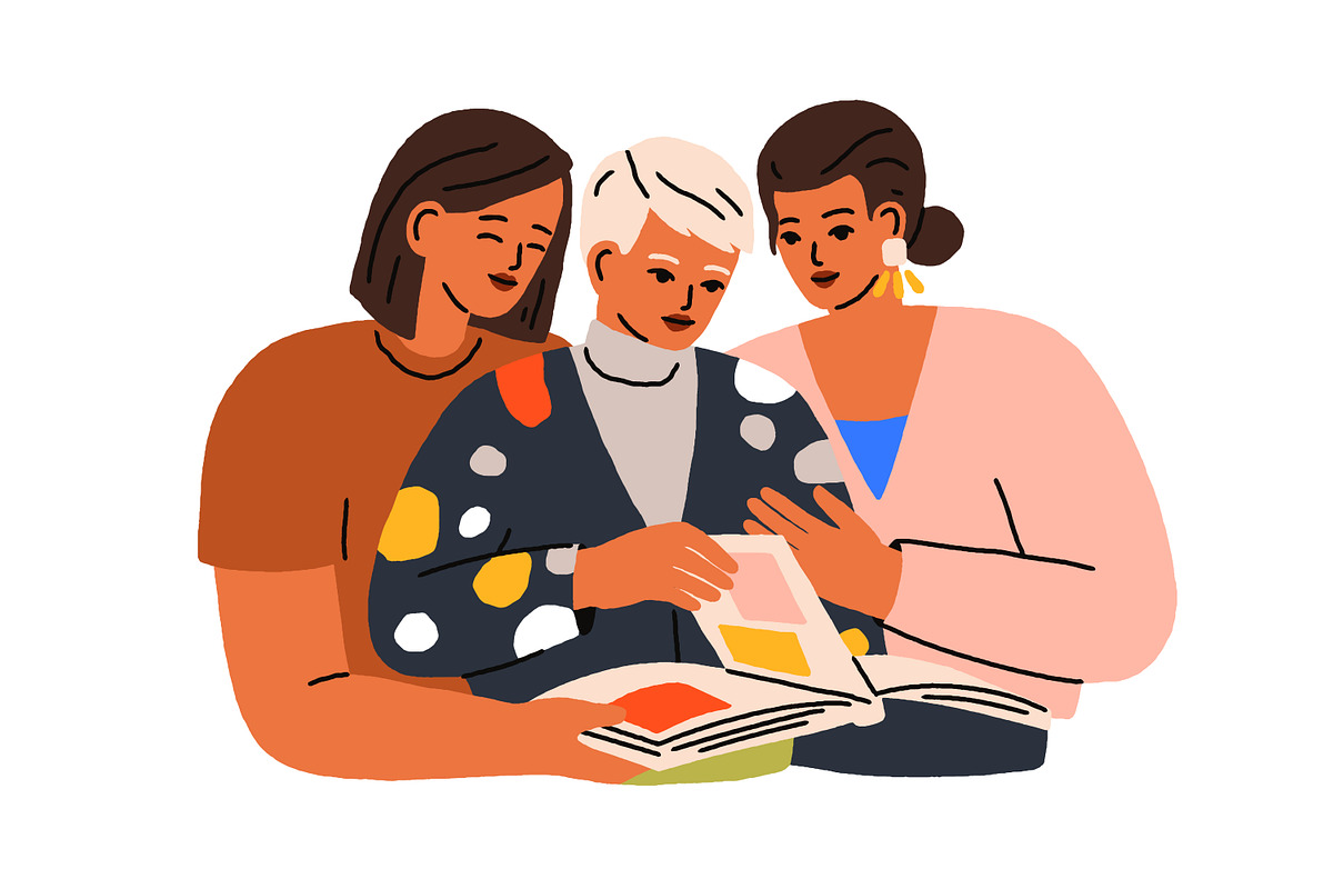 Children care about senior parents, a Person Illustration by Good Studio (Photo 4 of 8)