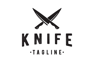 Retro vintage crossed knives logo., a Branding & Logo Template by LOGOCREATIVE