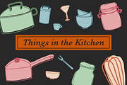 Things in the Kitchen- 59 Objects, a Food Illustration by Little Pixel Shop (Thumbnail 1 of 3)