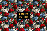 4th of July Blooms Digital Papers, a Pattern Graphic by Creative Store (Thumbnail 4 of 5)