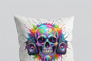 Neon Boombox Skull Splash Art, a Shirt Mockup by Vector Stall (Thumbnail 10 of 15)