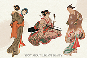 Ikigai Oriental Vintage Design Set, an Object Graphic by Beauty Drops (Thumbnail 3 of 12)