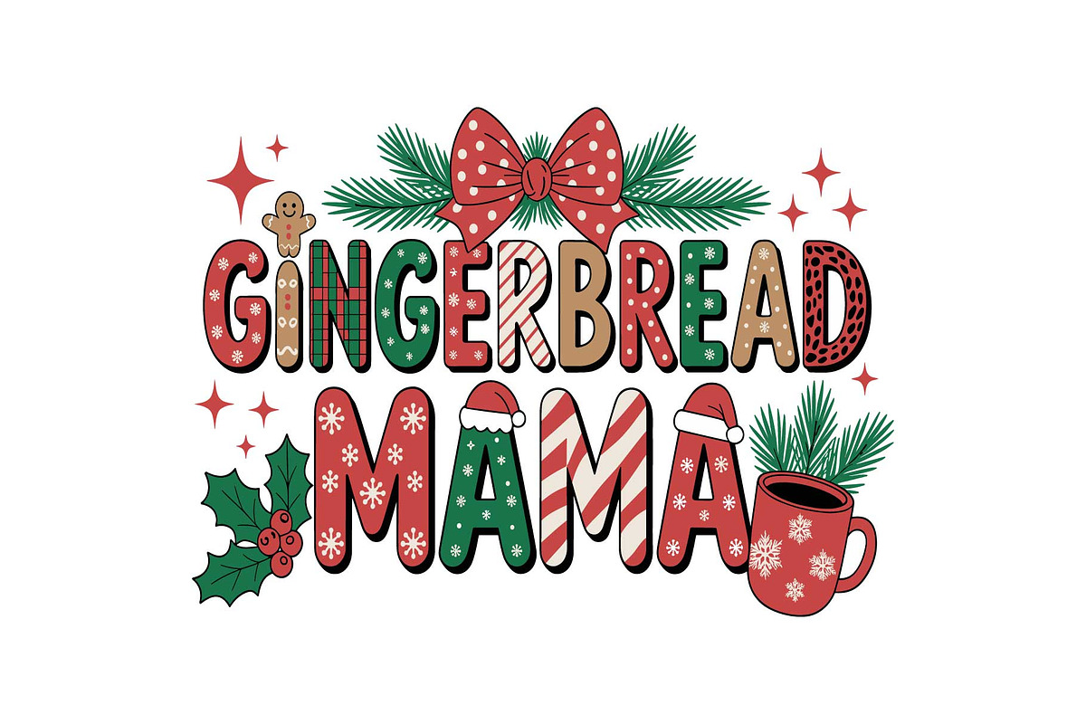 Holiday Vibes Mama Quote SVG Bundle, an Object Graphic by yasushie (Photo 8 of 13)