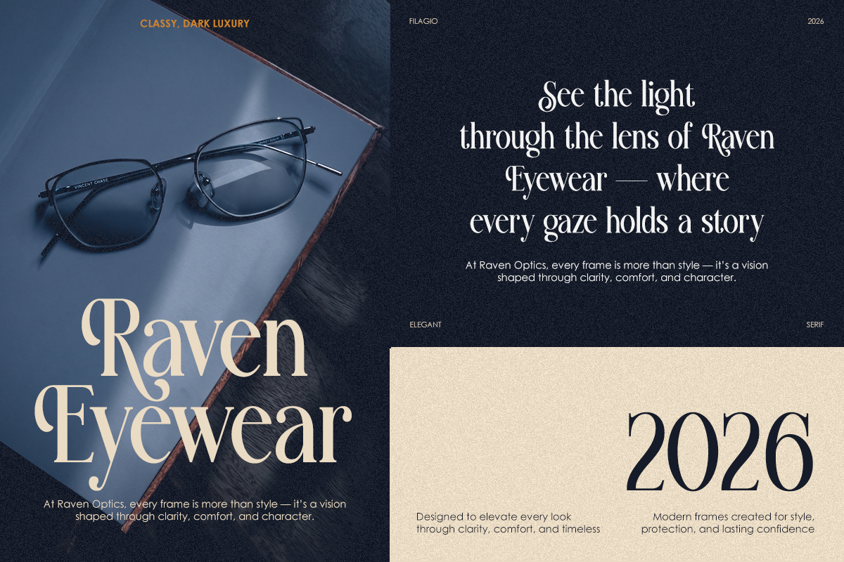 Filagio - Luxury Stylish Serif Font, a Serif Font by Font Liner (Photo 3 of 10)