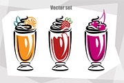 Cocktail vector set, a Food Illustration by MalinaShop (Thumbnail 1 of 4)