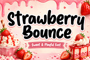 Strawberry Bounce, a Script Font by Wow Magic (Thumbnail 1 of 7)