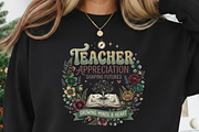 Retro Floral Teacher PNG, Teacher, a Graphic by Vector Portal (Thumbnail 3 of 8)