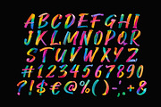 Rainbow Brush Font, a Handwritten Font by Handmadefont (Thumbnail 2 of 11)