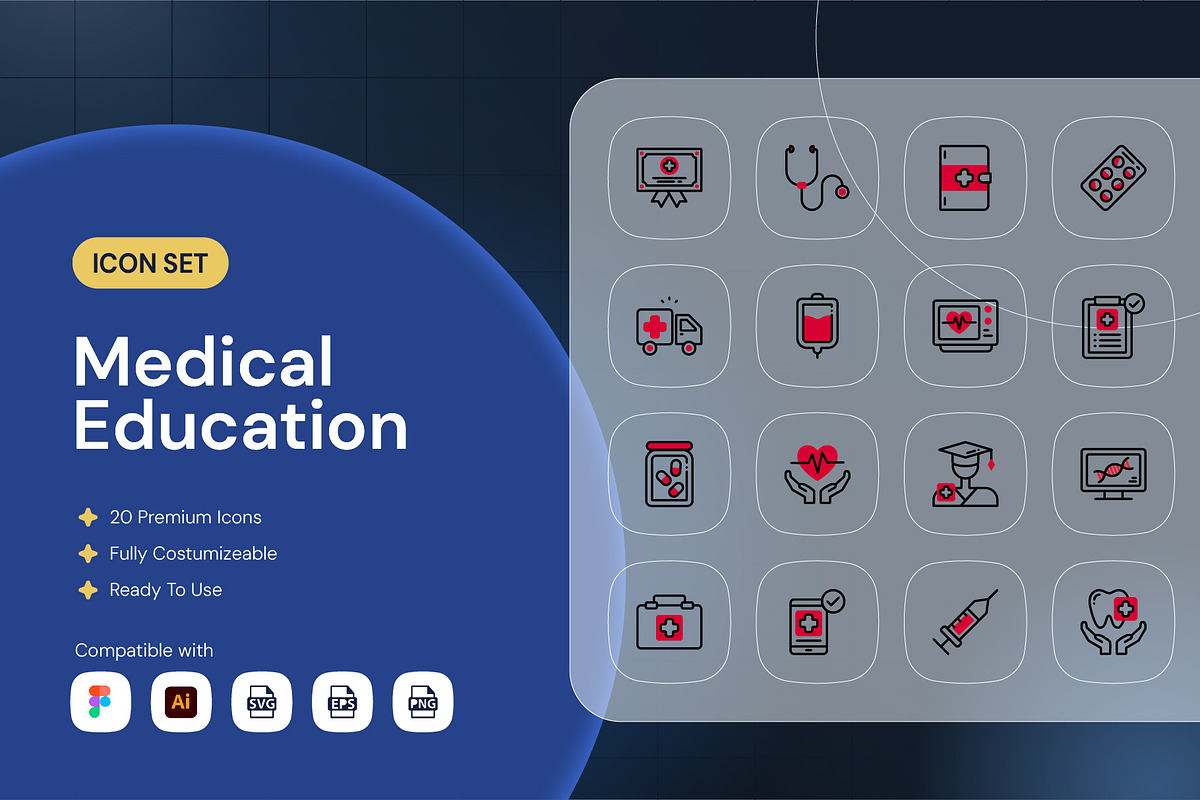 Medical Education Icon, a Duotone Icon by Nathaya Studio (Photo 1 of 2)