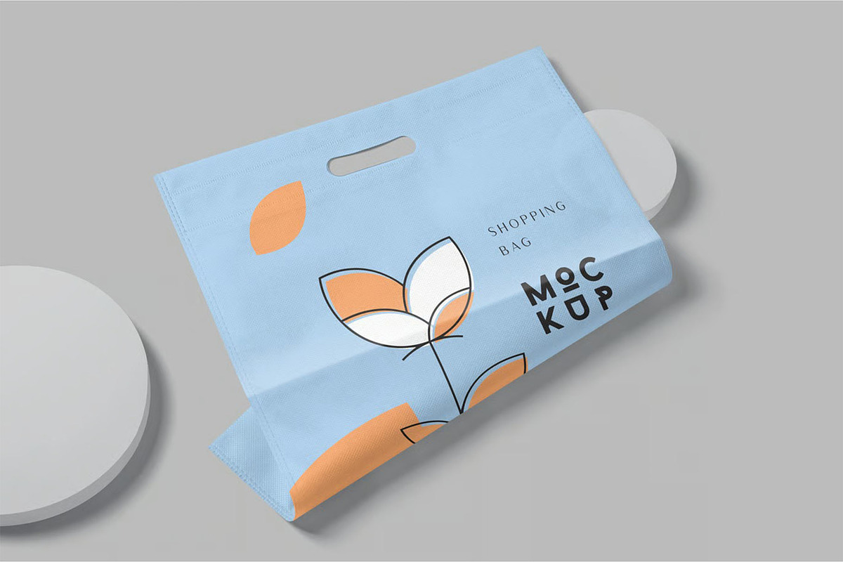 5 Beautiful Shopping Bag Mockups, a Packaging Mockup by megostudi0 (Photo 5 of 7)