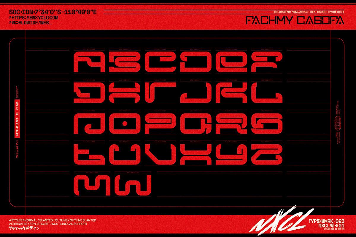 NCL Megrabs Font Family, a Sans Serif Font by Enxyclo Studio (Photo 16 of 19)
