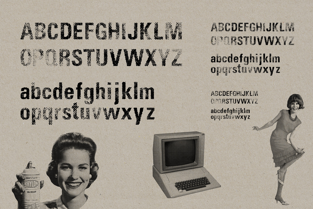 Dirty Halftone Font, a Sans Serif Font by Offset (Photo 3 of 6)