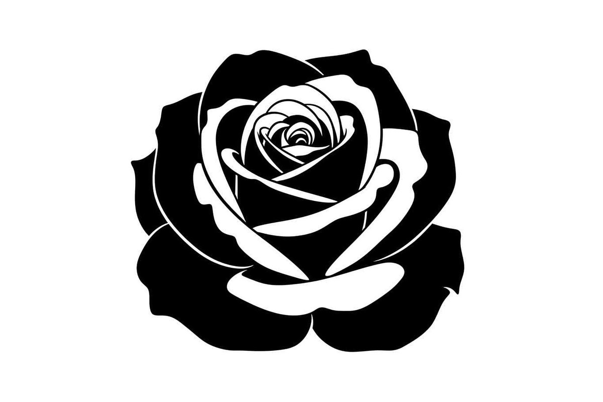 50 Black Rose Silhouette Vector Bund, an Illustration by Gaye Art (Photo 40 of 51)