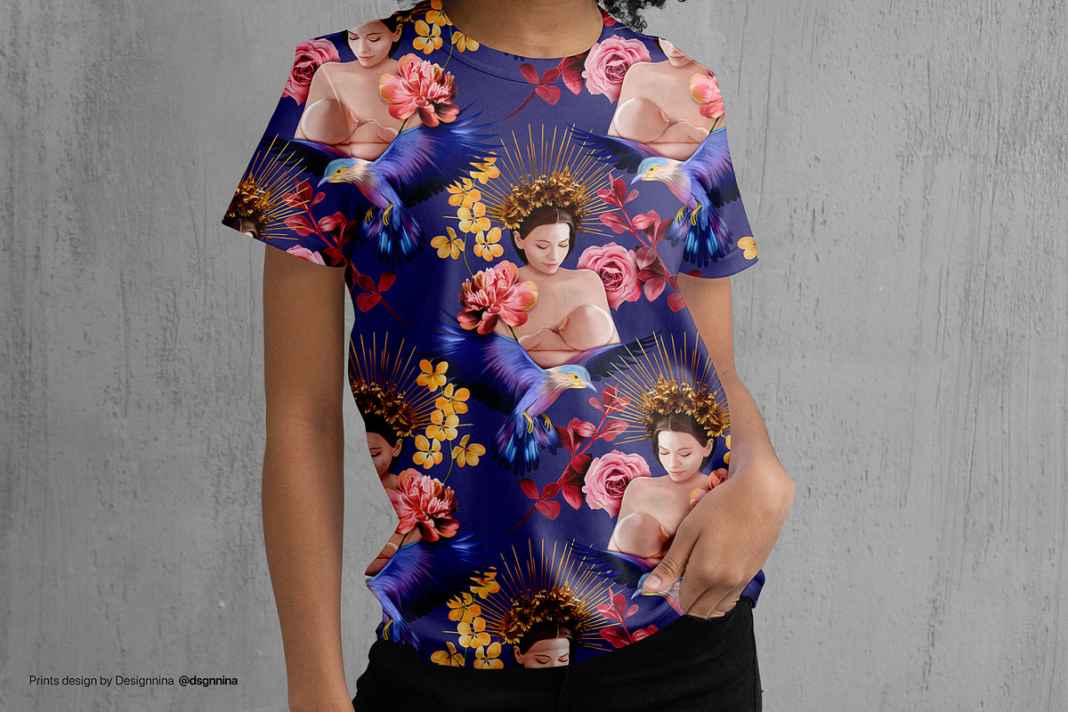 Madonna — Luxury Tileable Pattern, a Pattern Graphic by Designnina Shop (Photo 3 of 13)