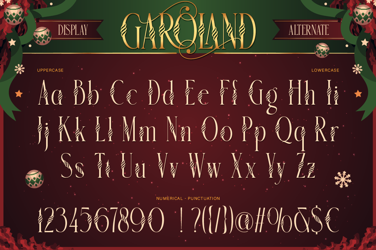 Garoland - Christmas Display Serif, a Serif Font by Burntilldead (Photo 6 of 12)