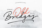 Old Bridges - Vintage Signature Font, a Script Font by Vultype Co. (Thumbnail 13 of 13)