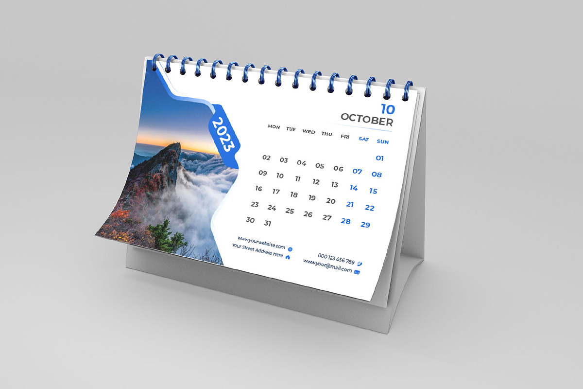 Desk Calendar Template 2023, a Templates & Theme by Mk_Studio (Photo 3 of 3)