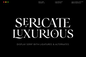 Sericate - Ligature Font, a Serif Font by Mulkan Nazir