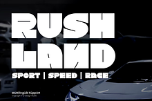 Rushland - Racing Sport Font