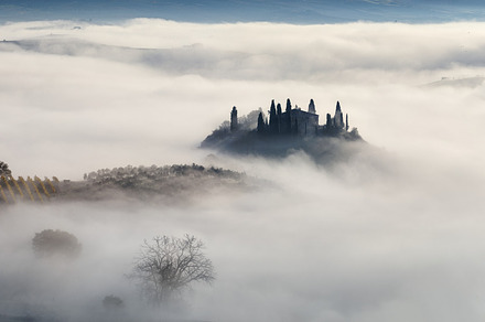 Foggy morning in val d'orcia tif featuring europe, italy, and italia