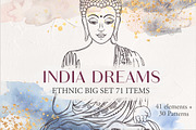 71 items India Dreams Ethnic Set, an Illustration by anvinoart (Thumbnail 1 of 16)
